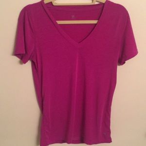 Purple/ pink V neck